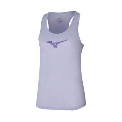 Koszulka do biegania damska Mizuno Core RB Tank. Fioletowe t-shirty damskie Mizuno, bez wzorów, sportowe, bez kołnierzyka. Za 79.99 zł.