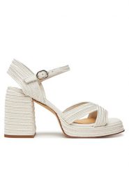 Castañer Espadryle Valle/142 023116 Biały. Białe sandały damskie Castañer, bez wzorów, z materiału, bez obcasa, bez zapięcia. Za 1,089.00 zł.