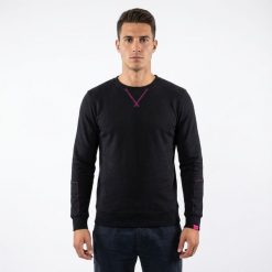 Damska bluza NEBI czarna. Czarne bluzy damskie Legea, xs, bez wzorów, z bawełny, bez kaptura, na fitness i siłownię. Za 72.00 zł.