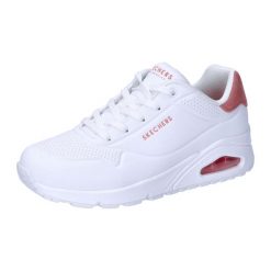 Buty do chodzenia damskie Skechers Uno Pop. Białe obuwie sportowe damskie Skechers, bez wzorów, z materiału, trekkingowe. Za 417.00 zł.