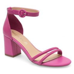 Sandały Sergio Bardi. Czerwone klapki damskie Sergio Bardi, bez wzorów, bez obcasa, na słupku, bez zapięcia. Za 269.99 zł.