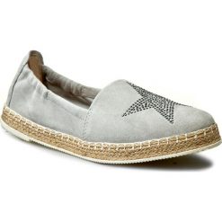 Espadryle NEŚCIOR - 098-G Siwy Zamsz. Szare espadryle damskie Neścior, ze skóry. W wyprzedaży za 209.00 zł.