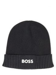 BOSS Green czapka z dzianiny Mężczyźni Bawełna czarny, ONE SIZE. Czarne czapki i kapelusze męskie BOSS GREEN, bez wzorów, z bawełny. Za 299.95 zł.