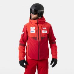 Kurtka narciarska Helly Hansen Kvitfjell Race. Czerwone kurtki snowboardowe męskie Helly Hansen, m, bez wzorów, bez kaptura, narciarskie. W wyprzedaży za 2,298.50 zł.