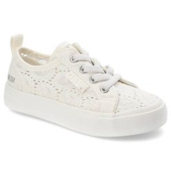 Białe Trampki Big Star Dziecięce Buty Wsuwane. Białe trampki i tenisówki dziewczęce Big Star, na lato, z aplikacjami, z koronki, bez zapięcia. Za 109.00 zł.