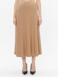 TWINSET Spódnica trapezowa 232TT3172 Brązowy Regular Fit. Brązowe spódnice damskie Twinset, s, bez wzorów, z wiskozy, trapezowe. Za 639.99 zł.