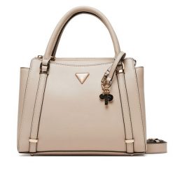 Torebka Guess. Brązowe torebki do ręki damskie Guess, z aplikacjami, klasyczne, bez dodatków. Za 499.99 zł.