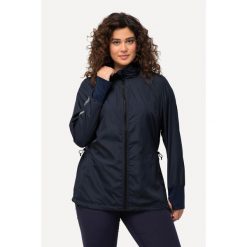 Damskie Kurtka HYPRAR lekka stójka tunel z recyklingu. Niebieskie kurtki damskie Ulla Popken, plus size, bez wzorów, z materiału, bez kaptura. W wyprzedaży za 383.99 zł.