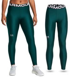 Legginsy treningowe damskie UNDER ARMOUR szybkoschnące termoaktywne. Zielone legginsy sportowe damskie Under Armour, xs, bez wzorów, do biegania. W wyprzedaży za 120.82 zł.