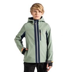 Kurtka turystyczna dla dzieci Lemon Explore WL5 wodoodporna softshell. Zielone kurtki i płaszcze dla chłopców LEMON explore, na jesień, z aplikacjami, z materiału, eleganckie, z kapturem. Za 229.90 zł.