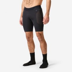 Spodenki pod szorty rowerowe MTB Rockrider Comfort 900. Czarne buty sportowe męskie ROCKRIDER, l, bez wzorów, z elastanu, rowerowe. Za 149.99 zł.