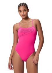 Strój kąpielowy jednoczęściowy damski Speedo Endurance+ Thinstrap. Czerwone kostiumy jednoczęściowe damskie Speedo, l, bez wzorów, z materiału, biznesowe, na fitness i siłownię. Za 197.48 zł.