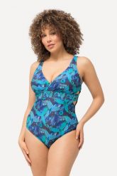 Damski Kostium kąpielowy papugi miękkie miseczki. Zielone kostiumy jednoczęściowe damskie Ulla Popken, plus size, bez wzorów, z elastanu, plus size, do pływania. Za 223.99 zł.