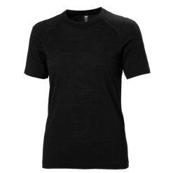 Damski jersey Helly Hansen Durawool. Czarne koszulki sportowe damskie Helly Hansen, bez wzorów, z jersey, bez kołnierzyka, bez ramiączek, na fitness i siłownię. Za 395.50 zł.