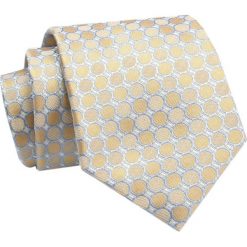 Krawat - ALTIES - Żółto-Złoty w Grochy. Żółte krawaty i muchy Alties, bez wzorów, z tkaniny, eleganckie. Za 49.00 zł.