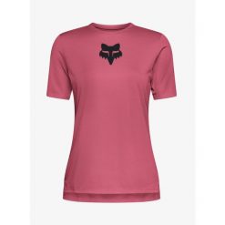 Koszulka rowerowa damska Fox Ranger SS Jersey Fox Head. Czerwone koszulki sportowe damskie FOX, bez wzorów, z jersey, bez kołnierzyka, bez ramiączek, rowerowe. Za 219.99 zł.