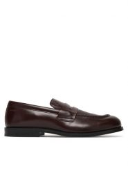 Calvin Klein Półbuty Ess Rubber Penny Loafer Pol Lth HM0HM02025 Brązowy. Brązowe eleganckie półbuty Calvin Klein, ze skóry, wizytowe, bez zapięcia. Za 569.99 zł.