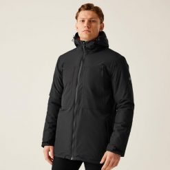 Kurtka turystyczna męska Larrick wodoodporna ocieplana. Brązowe kurtki męskie Regatta, m, bez wzorów, eleganckie, bez kaptura. W wyprzedaży za 219.99 zł.
