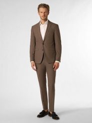 Finshley & Harding garnitur Mężczyźni Slim Fit brązowy, 48. Brązowe garnitury męskie Finshley & Harding, bez wzorów, eleganckie. Za 999.95 zł.