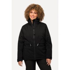 Damskie Kurtka Performance HYPRAR wodoodporna otwór na kciuk. Czarne kurtki damskie Ulla Popken, plus size, bez wzorów, z materiału, bez kaptura. W wyprzedaży za 639.99 zł.