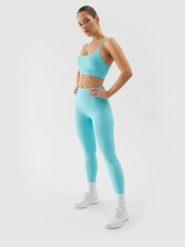 4F Legginsy treningowe szybkoschnące damskie - niebieskie XL. Niebieskie legginsy damskie 4f, l, bez wzorów, z dzianiny, z podwyższonym stanem, długie, na fitness i siłownię. W wyprzedaży za 69.99 zł.
