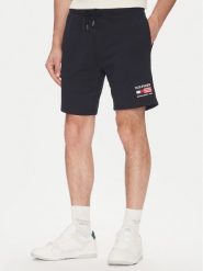 Tommy Hilfiger Szorty sportowe American MW0MW39862 Granatowy Regular Fit. Niebieskie krótkie spodenki sportowe męskie Tommy Hilfiger, l, bez wzorów, z bawełny. Za 249.99 zł.