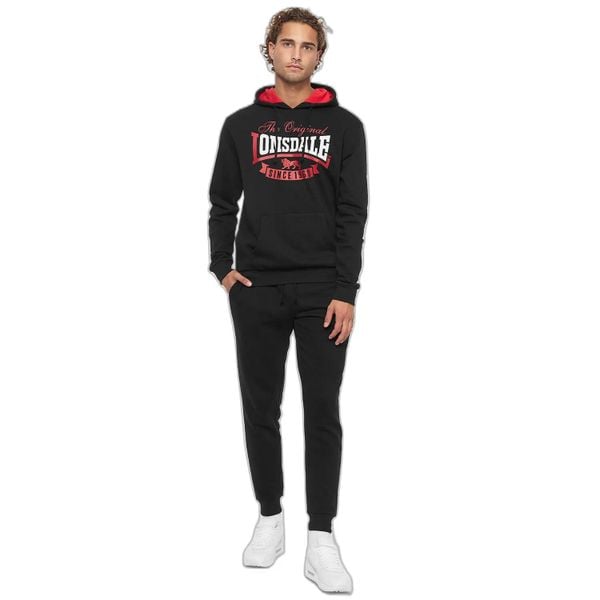 Bluza z kapturem Lonsdale Stotfield. Niebieskie bluzy męskie Lonsdale, xl, bez wzorów, z polaru, z kapturem. Za 297.50 zł.