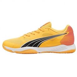 Buty halowe Puma Eliminate Turbo. Brązowe buty sportowe męskie Puma, z materiału, bez zapięcia, do piłki ręcznej. W wyprzedaży za 466.50 zł.