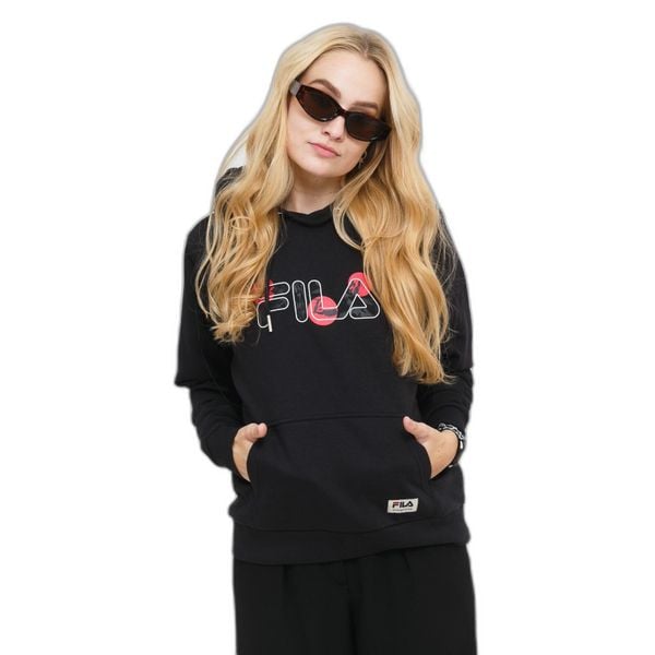 Damska bluza z kapturem Fila Bellagio. Czarne bluzy damskie Fila, bez wzorów, z bawełny, z kapturem. Za 139.99 zł.