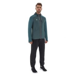 Bluza z kapturem i zamkiem błyskawicznym Macron FCE Gulvain 3D. Niebieskie bluzy męskie Macron, l, bez wzorów, z tkaniny, z kapturem. Za 336.50 zł.