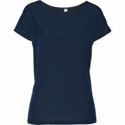 Bluzka shirtowa bonprix ciemnoniebieski. Niebieskie bluzki damskie bonprix, z satyny. Za 54.99 zł.