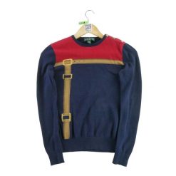 Second life - Kobaltowy sweter damski - Stan bardzo dobry. Niebieskie swetry damskie Ralph Lauren, bez wzorów, bez kołnierzyka, bez ramiączek, bez kaptura. Za 135.32 zł.