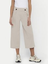 JDY Kuloty Geggo 15208417 Beżowy Wide Leg. Brązowe spodnie materiałowe damskie JDY, xl, bez wzorów, z syntetyku. Za 99.99 zł.