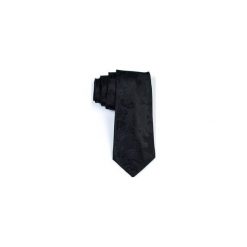 KRAWAT JEDWABNY BLACK SILK JACQUARD. Czarne krawaty i muchy R3s men's accessories, z jedwabiu. Za 89.00 zł.