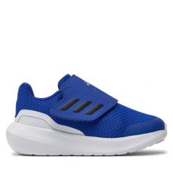 Buty do biegania adidas. Niebieskie buty sportowe dziewczęce Adidas, bez wzorów, bez zapięcia, do biegania. Za 99.99 zł.