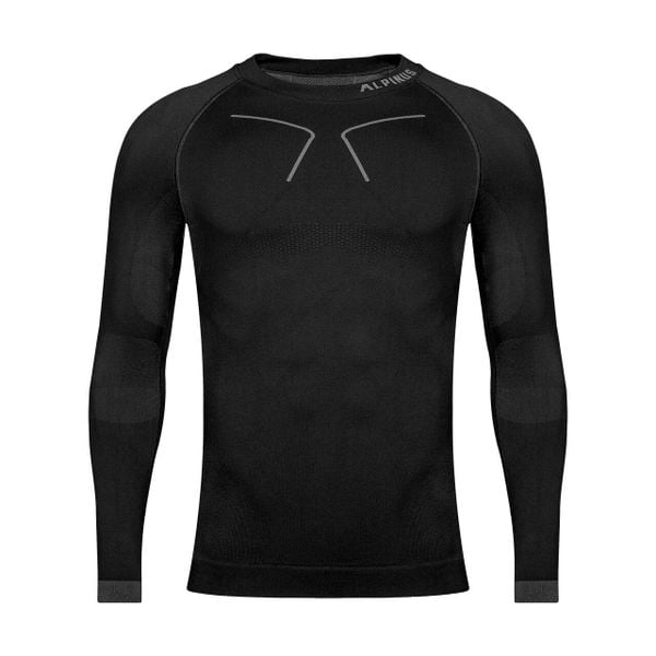 Bluza termoaktywna trekkingowa męska Alpinus Tactical Base Layer. Czarne bluzy męskie Alpinus, m, bez wzorów, bez kaptura. Za 179.00 zł.