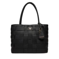 Torebka Guess. Czarne torebki do ręki damskie Guess, z aplikacjami, klasyczne, bez dodatków. Za 429.99 zł.