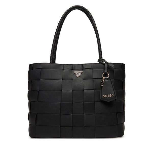 Torebka Guess. Czarne torebki do ręki damskie Guess, z aplikacjami, klasyczne, bez dodatków. Za 429.99 zł.