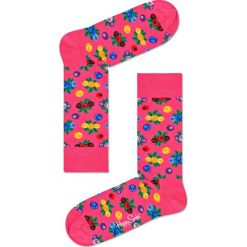 Happy Socks - Skarpetki Berries. Różowe skarpety damskie Happy Socks, z bawełny. Za 39.90 zł.