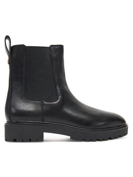LAUREN RALPH LAUREN Sztyblety 802967818001 Czarny. Czarne botki damskie Lauren Ralph Lauren, ze skóry, bez obcasa, bez zapięcia. Za 759.99 zł.
