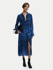 Desigual Sukienka koszulowa Licuado 25WWVW23 Niebieski Regular Fit. Niebieskie sukienki damskie Desigual, m, bez wzorów, z wiskozy, bez kołnierzyka, bez ramiączek, koszulowe. Za 579.99 zł.