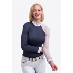 Koszulka jeździecka damska Modern Dame. Białe t-shirty i topy dla dziewczynek CAVALLIERA, bez wzorów, bez ramiączek. Za 352.00 zł.