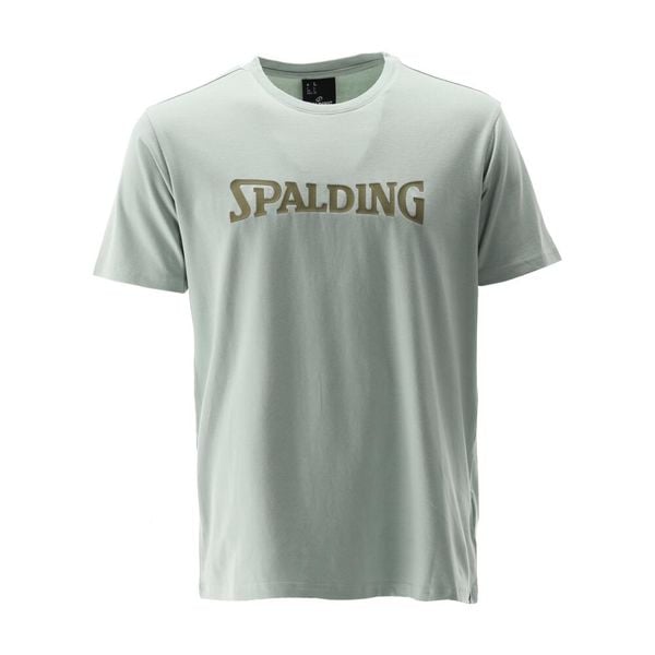 Koszulka Spalding Logo. Zielone koszulki sportowe męskie Spalding, s, bez wzorów, z materiału, bez kołnierzyka, bez ramiączek, do koszykówki. Za 185.00 zł.