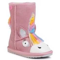 Śniegowce EMU Australia. Czerwone buty zimowe dziewczęce Emu Australia, bez zapięcia. Za 439.99 zł.