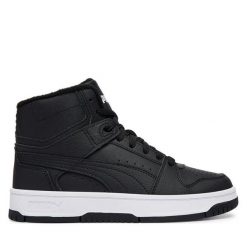 Sneakersy Puma. Czarne trampki i tenisówki chłopięce Puma, bez wzorów, bez zapięcia. Za 269.99 zł.