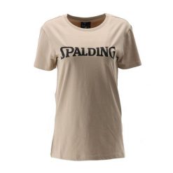 Koszulka damska Spalding Logo. Brązowe t-shirty damskie Spalding, s, bez wzorów, z bawełny, klasyczne, bez kołnierzyka. Za 183.50 zł.
