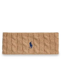 Opaska Polo Ralph Lauren. Brązowe czapki i kapelusze damskie Polo Ralph Lauren, bez wzorów. Za 659.99 zł.