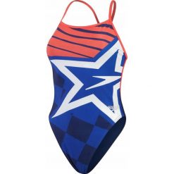 Damski Jednoczęściowy Kostium Kąpielowy Placement Digital. Czerwone kostiumy jednoczęściowe damskie Speedo, bez wzorów, sportowe, do pływania. Za 244.99 zł.