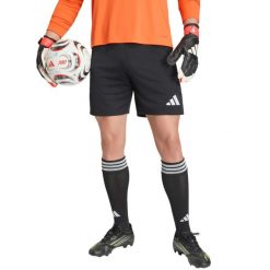 Spodenki Bramkarskie Tierro26. Czarne krótkie spodenki sportowe męskie Adidas, bez wzorów, z poliesteru, do piłki nożnej, climacool (adidas). Za 121.99 zł.