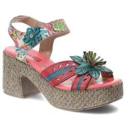 Sandały damskie Artiker, cholewka ze skóry naturalnej pasek wokół kostki z zapięciem na rzep, różowe, 58C1025. Czerwone klapki damskie Artiker, bez wzorów, ze skóry, bez obcasa, na obcasie, bez zapięcia. Za 329.00 zł.